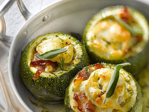 Courgette ronde au four